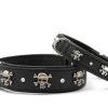 1760 Halsband Totenkopf schwarz silber gold Start