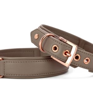 5075 Halsband Rose taupe rose Lochnieten