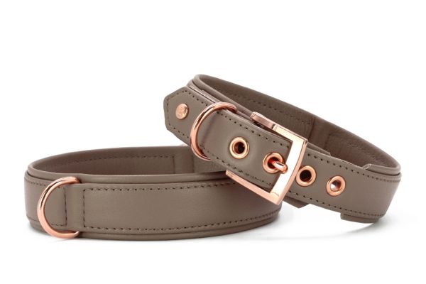 5075 Halsband Rose taupe rose Lochnieten