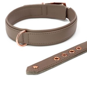 5075 Halsband Rose taupe rose Lochnieten details