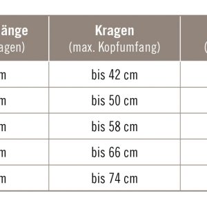 WOL Tabelle Groessen Hundebademantel web