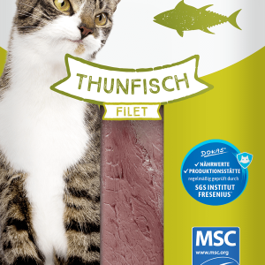 Katze Thunfischfilet.