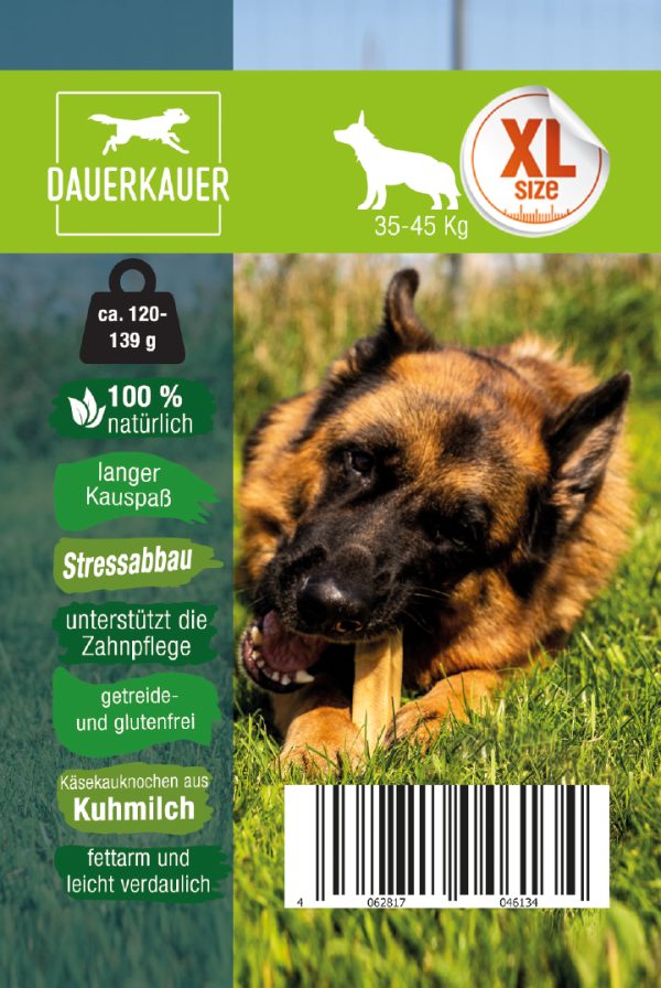 pp Dauerkauer Gr XL 120 139 g Kaesekauknochen Hunde Milch Kausnack Gr XL 17452