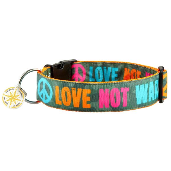 saltydog halsband love not war orange